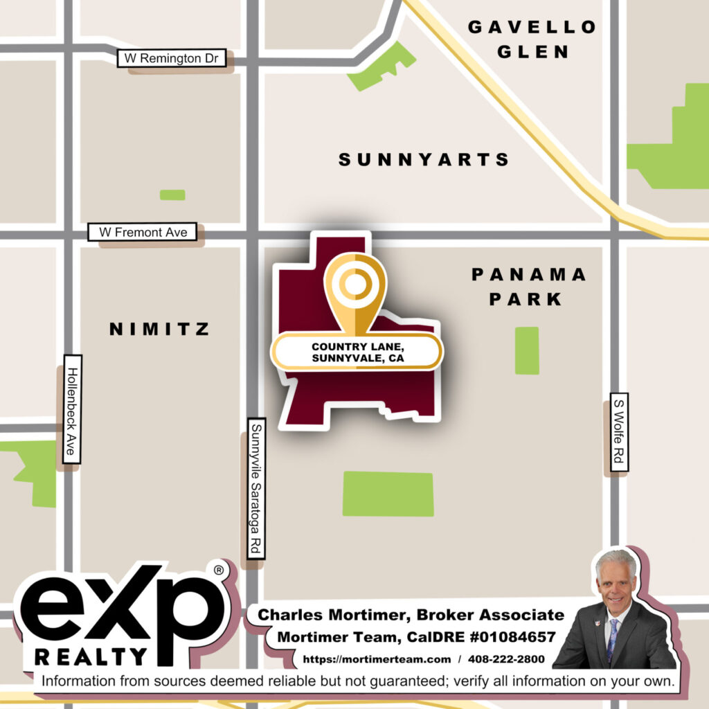 Custom map image for the community guide in Country Lane Sunnyvale Homes for Sale