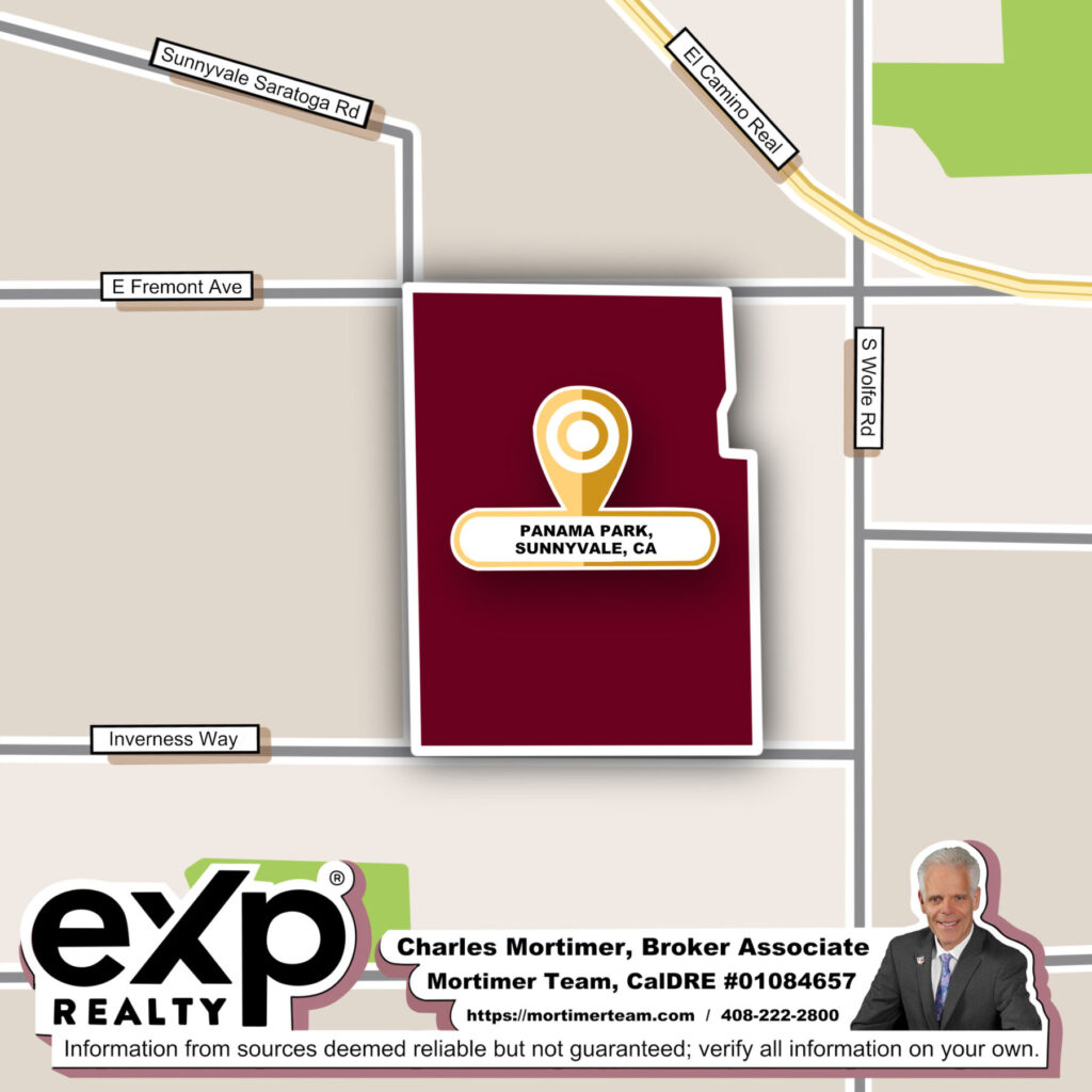 Custom map image for the community guide in Sunnyvale Panama Park Homes for Sale