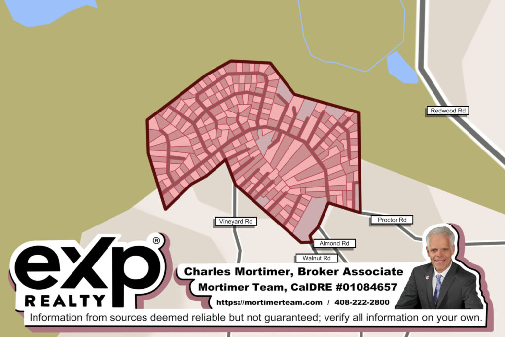 Custom Map Infographics for the Homes for Sale in Parsons Estates, Castro Valley, CA Community Guide Page