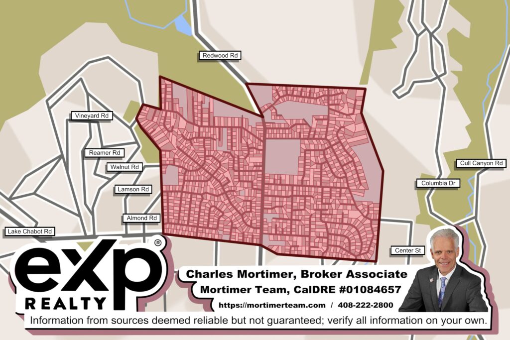 Custom Map Infographics for the Homes for Sale in Proctor, Castro Valley, CA Community Guide Page